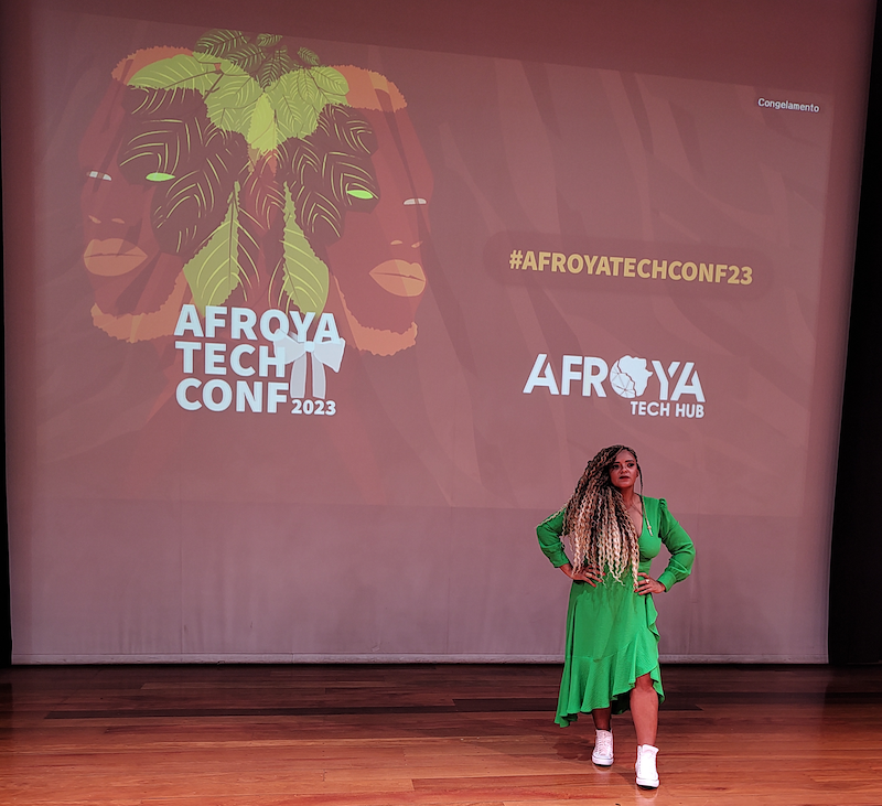 Imagem da idealizadora da Afroya Tech Conf, Andreza Rocha.